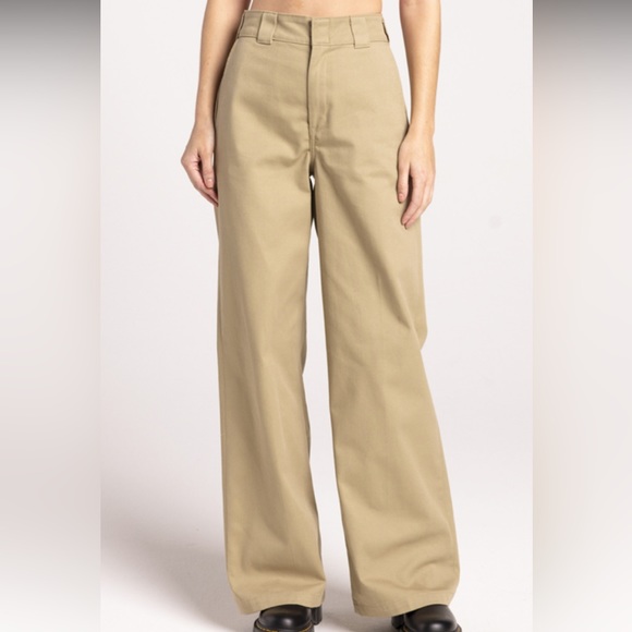 Dickies Pants - Dickies Wide leg pants in khaki - never worn